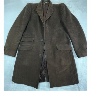 VTG Banana Republic Mens M Moleskin Cotton Coat Jacket Brown